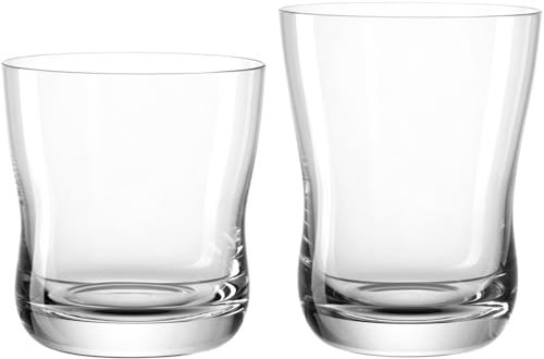 LEONARDO HOME Vita 054497 - Set di 12 bicchieri lavabili in lavastoviglie, bicchieri per acqua di alta qualità ed ergonomici, eleganti e moderni, adatti all'uso quotidiano