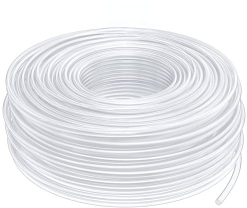 Pawfly Aquarium Airline Tubing 100 m Standard 4-6 mm Air Line Tubing for Fish Tank Air Pump Flexible Kink-Resistant Pure PVC Hose Air Tube for Aquarium Garden Terrarium Pond