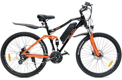 EMotorad EMX+ | Bicicleta Eléctrica Todoterreno Negra para Adultos | Neumáticos CST 27.5x2.0 | Motor 36V 250W | Batería 13Ah Extraíble | Doble Suspensión | Frenos de Disco Mecánicos | Pantalla LCD
