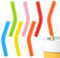 Ymapinc 6Pcs Multicolored Silicone Straw Tips, Reusable Drinking Straws Inner Diameter 8mm/0.31inch for Detachable Silicone Straw Covers Fit 5/16in 8mm Metal Stainless Steel Glass Straw