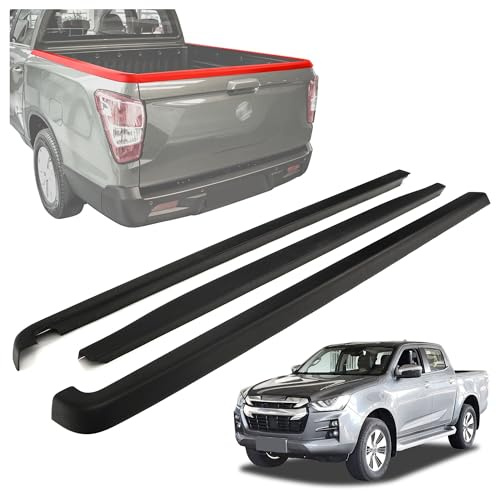 CHROMEMASTER Rantabdeckung für Pick-up Ladefläche Kompatibel mit Isuzu D-max Double Cab 4D 2020-2024 | Robuste Schutzleiste für die Ladekante; Ladekantenschutz, Kratzschutz und Kantenschutz