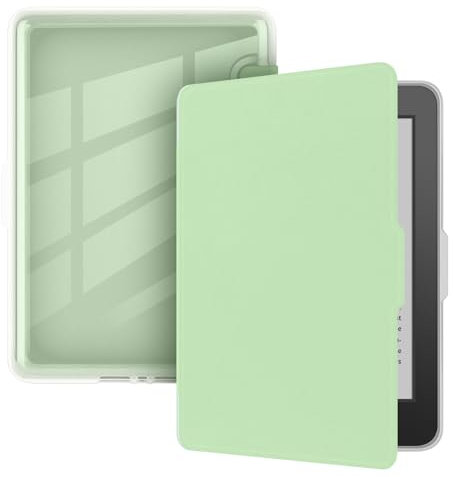 enoxboo Custodia per Kindle 8a generazione, uscita 2016, Cover Posteriore in TPU Trasparente, Morbida e Leggera con Funzione di Accensione/Spegnimento Automatico, Modello n. SY69JL