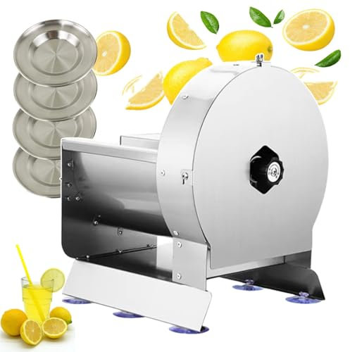 forplubossmmp 2 IN 1 Electric and Manual Vegetable Slicer/Commercial Vegetable Shredder Machine with 22 x 10cm Food Slot/Electric Knives & Slicers/Professional Slicer for Salad, Fruit Shops,round