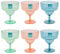 YöL Pack of 6 Plastic Cocktail Dessert Glasses Blue Green Orange Ice Cream Cup Summer Party Picnic Margarita