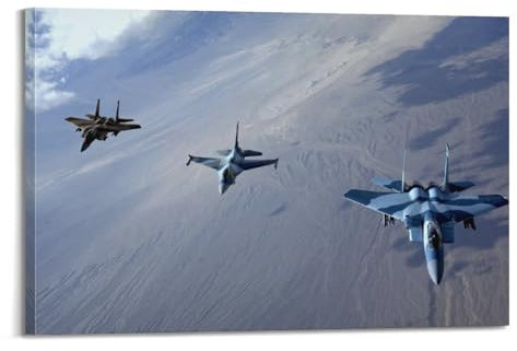 XFPMXC F-15 Poster mit Militär-Kampfflugzeugen, dekoratives Gemälde, Leinwand, Wandkunstwerk, Bild, 30 x 45 cm