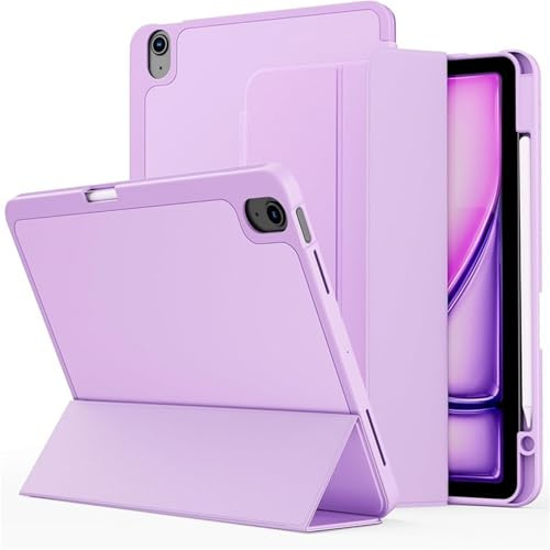 SRDRK Für IPad Mini7/Air11/Air4/Air5/10th/2022 Pro11/2022Pro 12.9/2024 Air13/2024 Pro 13/2024 Pro11/Mini6 Schutzhülle Tablet Fall Mit Stift Slot(Light purple,Air11)