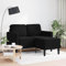 Xichuzi 2-Sitzer-Sofa mit Chaiselongue L-Form Schwarz 125 cm Samt, Loungesofa, Sofas & Couches, Relaxsofa, Couch für Wohnzimmer - 4107073