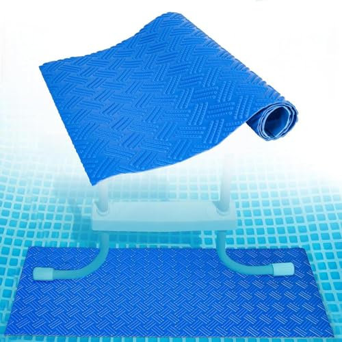 Tapiz Escalera Piscina, Alfombra Escaleras Piscina, Tapiz Suelo Piscina Antideslizante Protectora para Escalera, Accesorios Piscina 23x60 cm