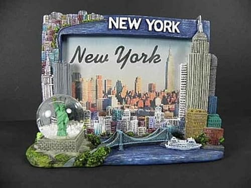 New York Bilderrahmen mit Schneekugel,Freiheitsstatue,20 cm Snowglobe,New