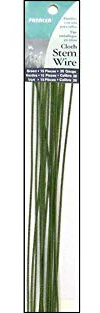 Panacea Cloth Covered Stem Wire 20 Gauge 18 15/Pkg-Green