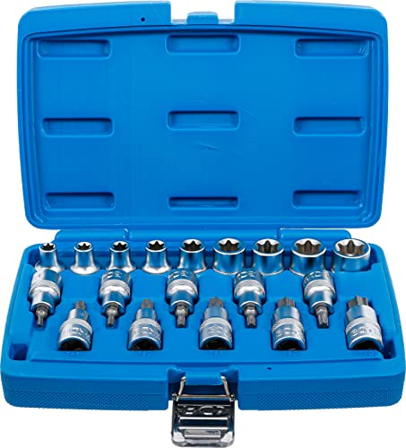BGS 5100 Bit-Einsatz/Steckschlüssel Set E-Profil/T-Profil, 12,5 (1/2), 19-tlg.