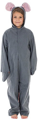 Charlie Crow Mouse Costume for kids Grey, Brown and White | Four Sizes | 3-11 Years (Grey 7-9 Yrs)