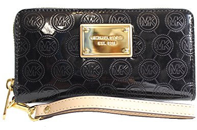 Michael Kors Jet Set Item Große Münztasche, Schwarz, Handgelenk-Geldbörse