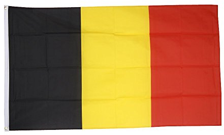 Flaggenfritze® Belgien Flagge 90×150 cm – robuste Nationalfahne mit gratis Sticker – wetterfeste Polyester-Fanflagge für Outdoor & WM Sportevents – perfekte Fanartikel & Stadionatmosphäre