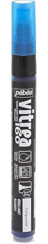 Pebeo Vitrea 160-Glass Paint Glossy Marker, Turquoise