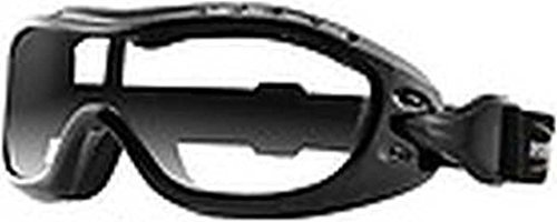Goggle Bobster Night Hawk Winddichte Motorradbrille schwarz klare Gläser