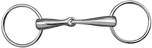HKM 9868 Large Lozenge French Link Loose Ring Snaffle Bit 20 mm Solid Stainless Steel, XL