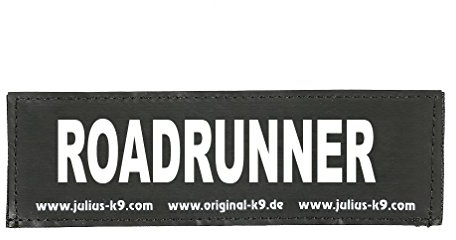 Julius-K9 Original Interchangeable Patch, Large, Black, Roadrunner