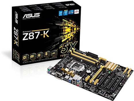 Asus Z87-K Scheda madre 1150 (ATX, Intel Z87, 4x DDR3 Speicher, PCIe, D-Sub, DVI, HDMI)