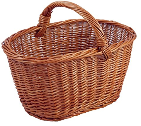 Backideen Einkaufskorb oval, braun, T 50cm x B 35cm x H 25cm