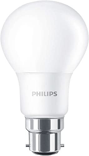 Philips LED B22 Frosted Light Bulbs, 8 W (60 W) - Warm White, Pack of 2