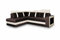 mb-moebel Ecksofa Sofa Eckcouch Couch mit Schlaffunktion und Bettkasten Ottomane L-Form Schlafsofa Bettsofa Polstergarnitur - Texas (Ecksofa Links, Braun)