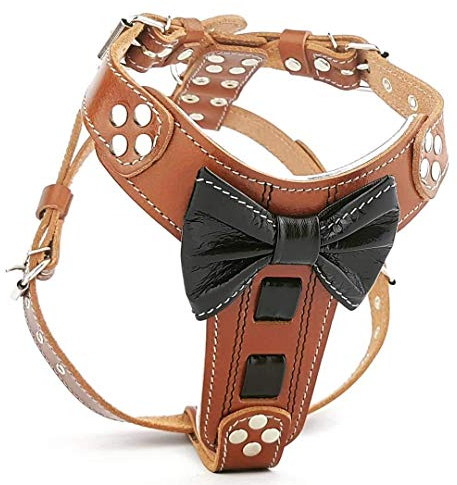 Bestia |Bowtie| Leder Brustgeschirr für Französische Bulldoggen. 100% Leder. Handgefertigt. Top Qualität