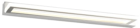 ECOBRT Acryl LED Spiegelleuchte Bad Spiegellampe 62cm Badezimmer Badleuchte IP44 Wandmontage Schanklampe Badlampe Wandleuchte Klemmleuchte 4000K Neutralweiß Schminklicht Aufbauleuchte