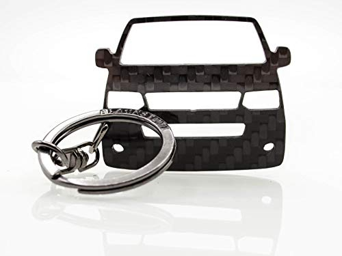 BlackStuff Carbon Karbonfaser Schlüsselanhänger Kompatibel mit Transporter T5 facelift 2009-2016 BS-866