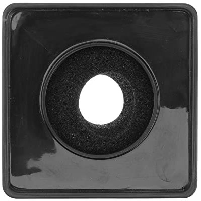 LURROSE Microfono Stazione di Bandiera ABS Portatile stampaggio ad iniezione Quadrato cubo intervista Mic Box Logo (Nero)