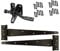 Merriway BH07087 Heavy Duty Wooden Garden Gate Hanging Kit, 2 x 12 inch Black Tee Hinges, Black Auto Close Latch & All Fixings