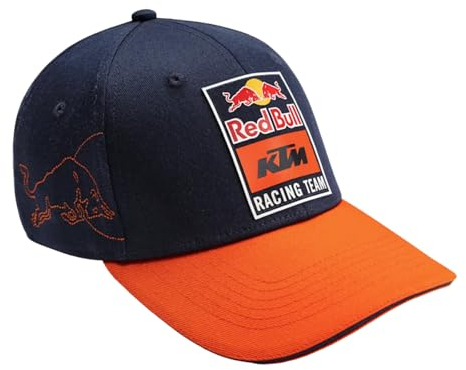 RB KTM Racing Team Offizielle Pit Stop Moto GP Kappe, für Erwachsene, Blau/Orange, blau, One size