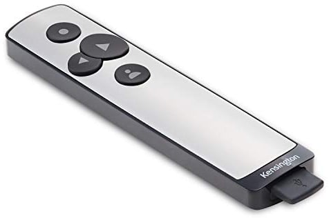 Kensington K75241EU Telecomando per Presentazioni PowerPointer, Wireless, USB, con Puntatore Laser Virtuale, Compatibile con Windows & MacOS usando Microsoft PowerPoint, Raggio 15 m