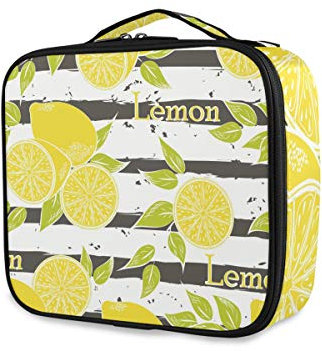 MONTOJ - Beauty case da viaggio con limone, colore: Giallo