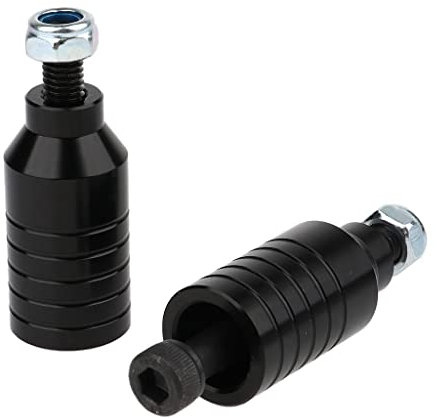 HomeDecTime Roller Stunt Pegs Set 2pcs Aluminiumlegierung Roller Pegs & 2 Stück Carbon - Schwarz