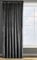 Eurofirany ROSA Vorhang Samt Velvet Kräuselband -1 STK. Weich Edel Gardine 200g/m² Elegant Glatt Einfarbig Flauschig Modern Klassisch Wohnzimmer Schlafzimmer, 140x270 cm, Schwarz