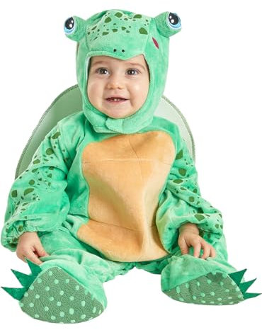 Funidelia | Déguisement Tortue pour bébé Taille 12-24 Mois Animaux - Couleur: Multicolore, Accessoire pour déguisement - Déguisements Amusants pour Vos soirées.