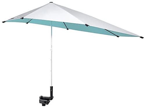 G4Free UPF 50+ Parapluie de Plage Réglable en Hauteur Parapluie de Chaise Réglable avec Pince Universelle pour Chaise de Plage Chariot de Golf Fauteuil Roulant Poussette Patio