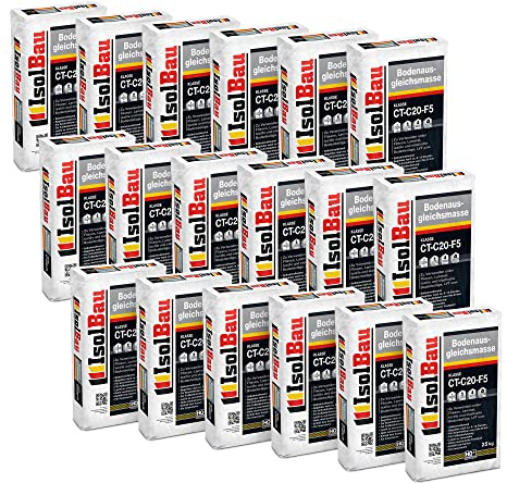 Isolbau Bodenausgleichsmasse 2-20mm CT-C20-F5-450 kg Selbstnivellierende Ausgleichsmasse für Bodenunterlagen im Innenbereich
