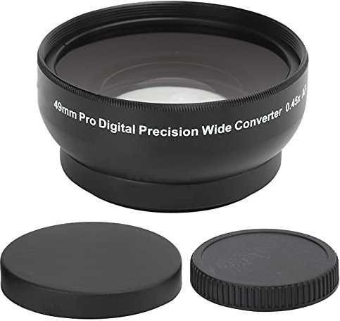 Lente De Cámara Adicional, Lente De Vidrio óptico Negro De 0.45x Para 49 Mm / 1.9 Pulgadas De Longitud Y Filtro De 62 Mm / 2.4 Pulgadas Para Una Experiencia Fotográfica