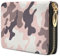Portefeuille pour femme avec poche zippée, motif camouflage rose, grande capacité, léger, multicolore, Gold Zipper