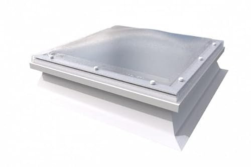 Mardome Fixed Skylight Window - Double Glazed Polycarbonate Dome Rooflight for Flat Roof. Non-Opening Roof Light, Great for House Extension or Office Room (600x600mm, Textured)