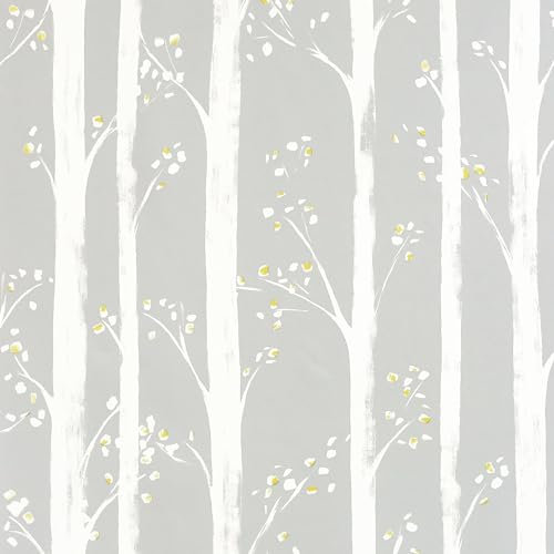 Arthouse Pretty Trees Ochre/Grey Wallpaper 909504
