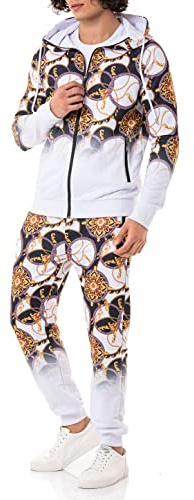Redbridge Trainingsanzug mit auffälligem Print Zweiteiliger Sportanzug mit Kapuzenjacke und Jogginghose