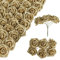 INSUNSIX Künstliche Goldrosen, 60 Stück, Glitzer-Rosen, 4 cm, Blumen mit Stielen für selbstgemachte Hochzeit, Party, Brautstrauß, Tafelaufsätze, Dekoration