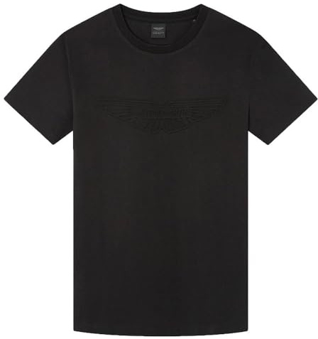 Hackett London Herren AM Emboss Tee T-Shirt, Black (Black),