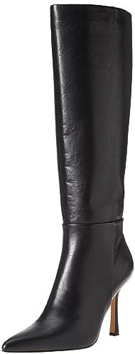 The Drop Women's Stivale Alto con Tacco Gemini, Nero, 39