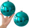 Blaugrün, extra große Weihnachtskugeln, Weihnachtsbaumschmuck, Ornamente, bruchsicher, hängende glänzende Kugeln für Geburtstag, Urlaub, Hochzeit, Dekorationen, Set mit 2 Stück