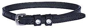 HKM Crystal Sporenriemen Schwarz Einheitsgröße