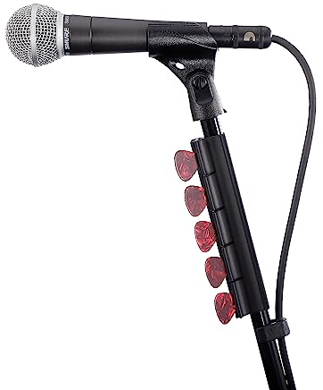 D'Addario Accessories Mic Stand Pick Holder - Guitar Pick Holder for Mic Stands - Holds 10 Guitar Picks of Any Gauge and Size